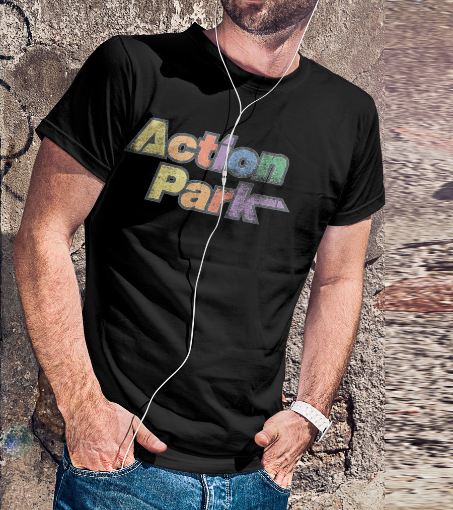Action Park Retro Colorful Text Design Analysis T-Shirt