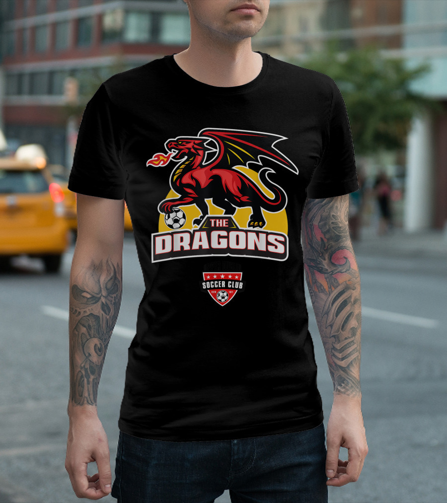 The Dragons Upper Dublin Soccer Club Estd 1957 UDSC U9 U10 T-Shirt