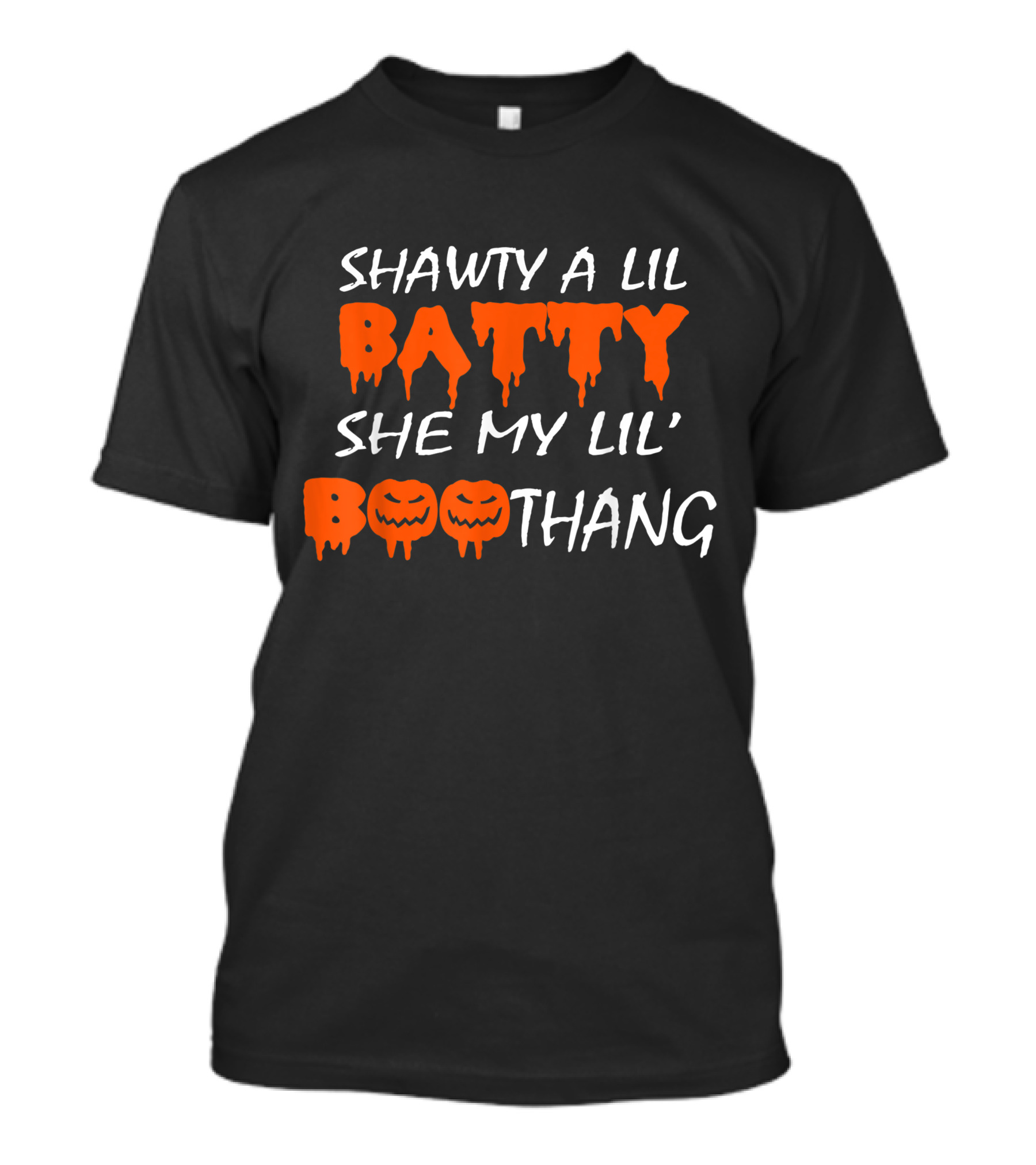 Shawty A Lil Batty She My Lil Boothang Halloween Jack-O'-Lantern Fun T-Shirt