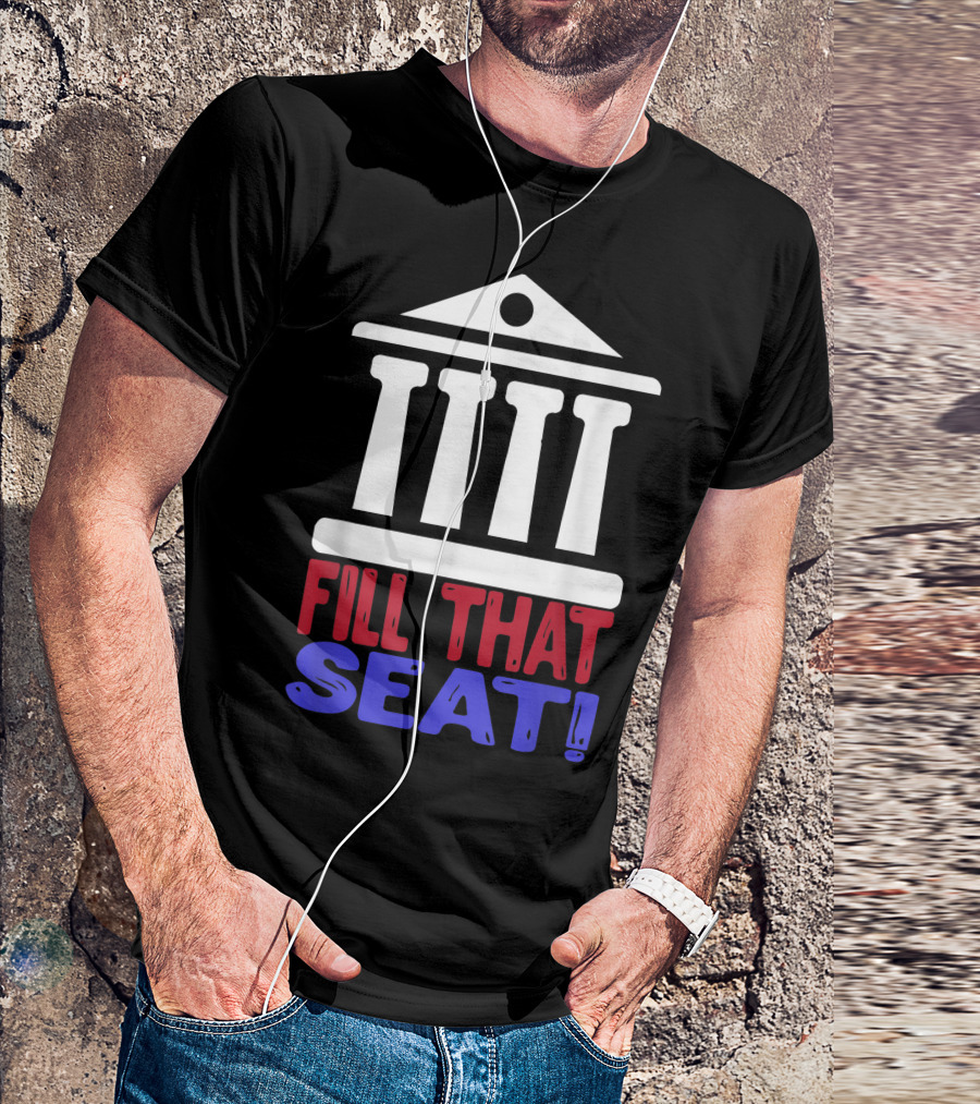 Fill That Seat USA Flag Pillars T-Shirt