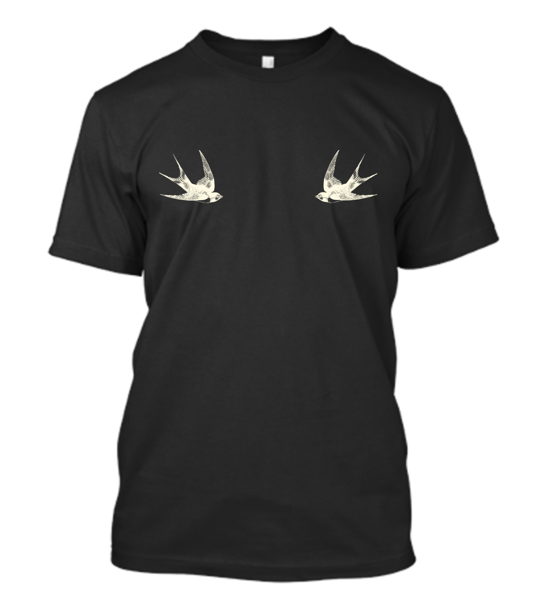 Swallows Traditional Sailor Tattoo Dual Swallows Iconic Military Veteran T-Shirt