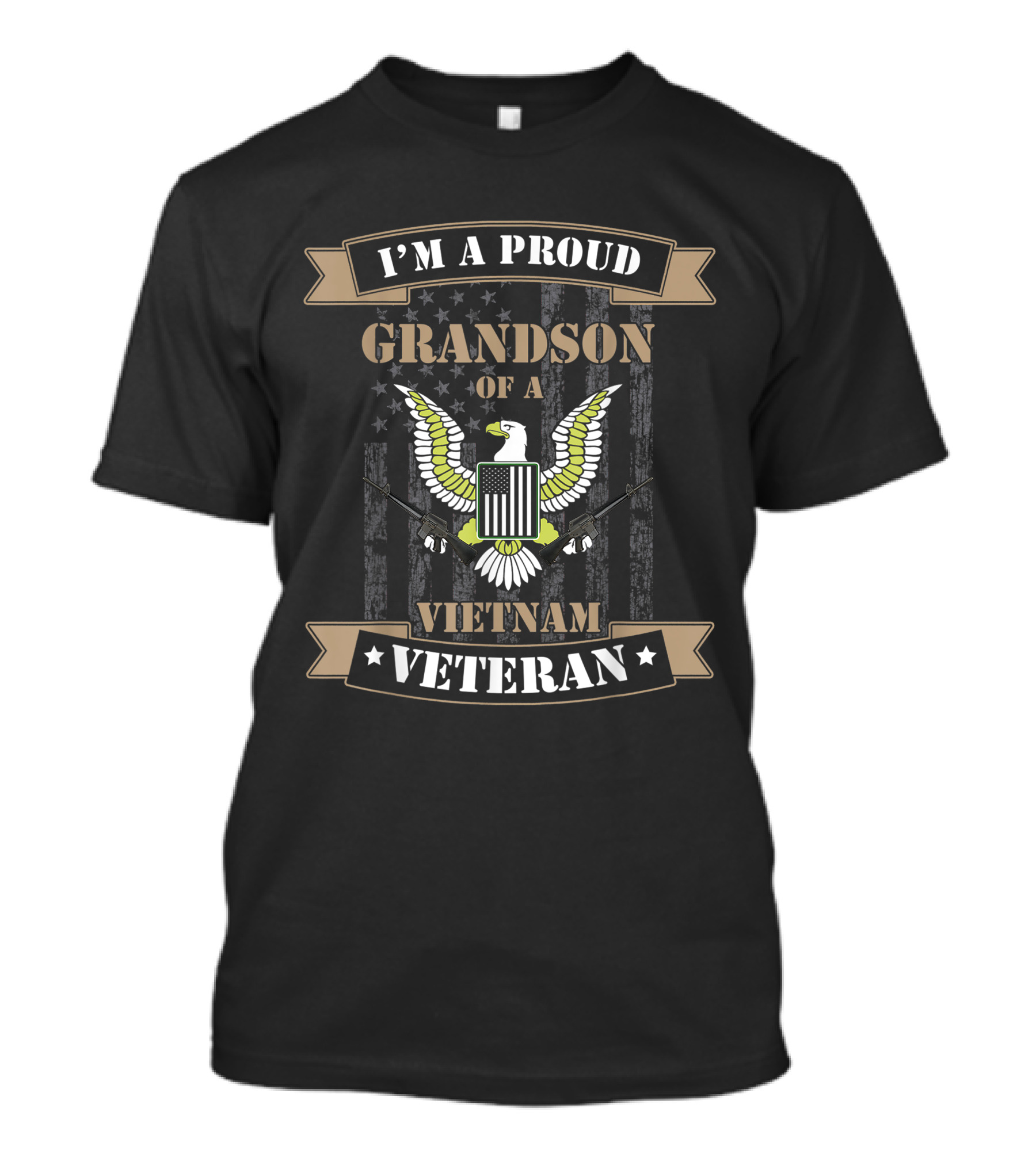 I'm A Proud Grandson Of A Vietnam Veteran Eagle Emblem T-Shirt
