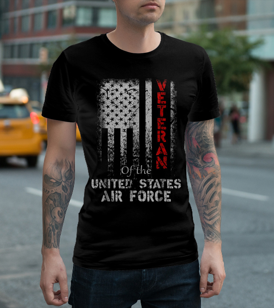 Veteran Of The United States Air Force American Flag T-Shirt