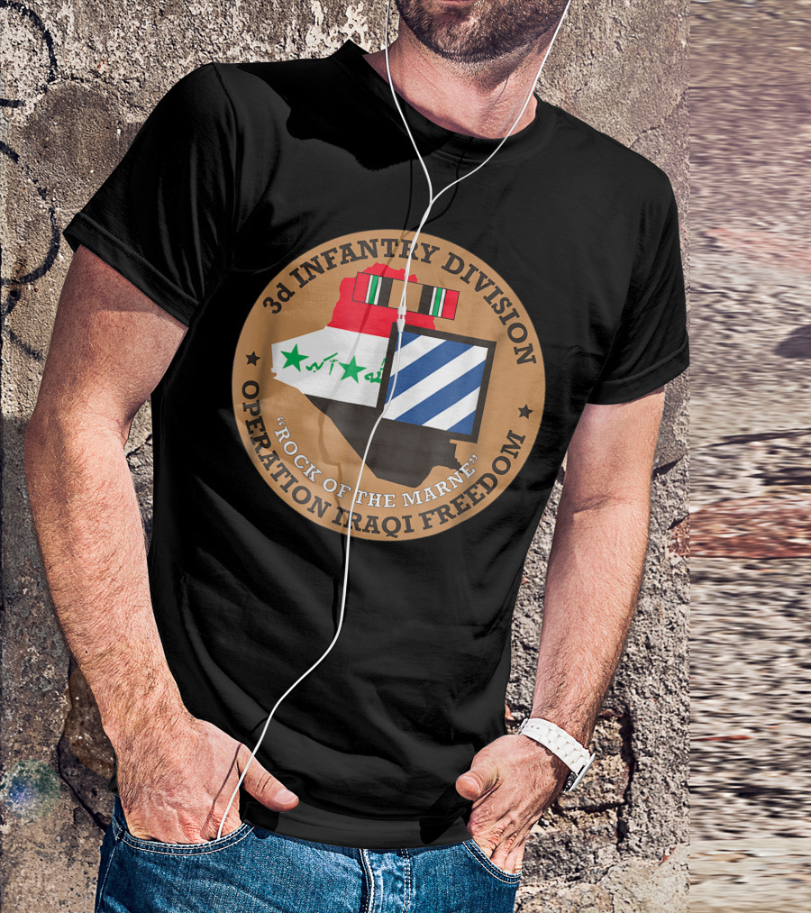 3rd Infantry Division Operation Iraqi Freedom Rock Of The Marne Iraq Veteran T-Shirt