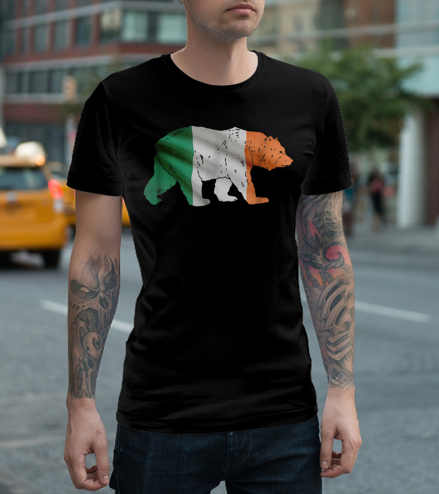 Ireland Flag Bear St. Patrick's Day Irish Custom T-Shirt