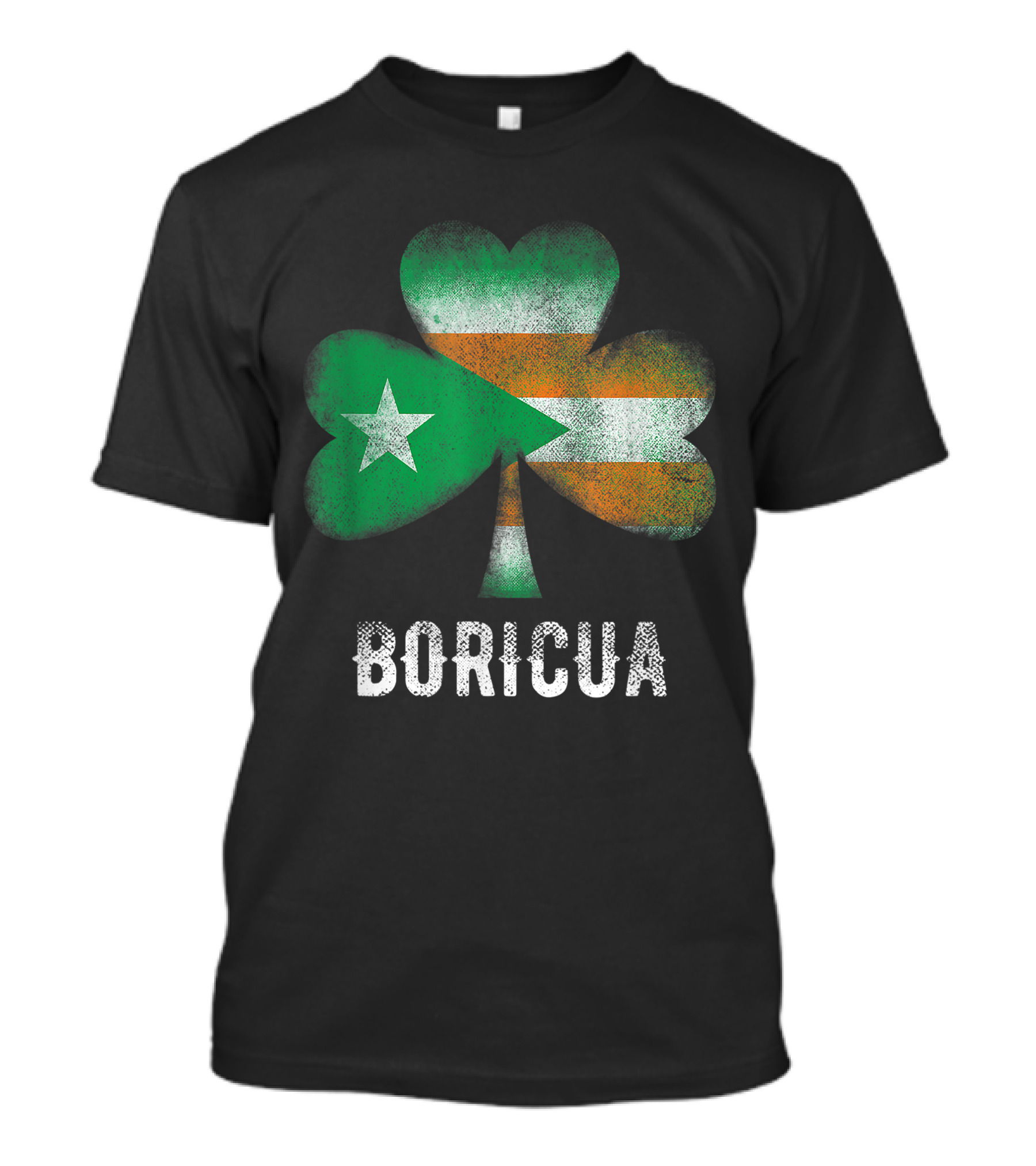 Boricua Puerto Rico Shamrock Flag T-Shirt