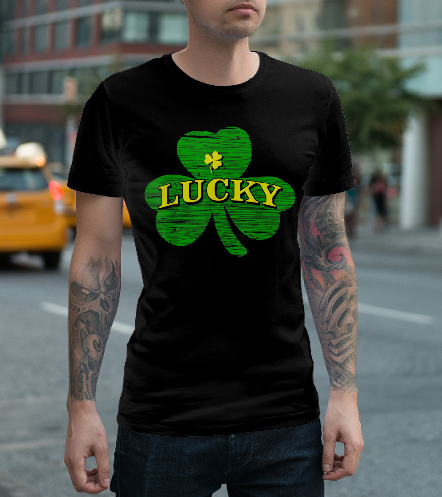 Lucky 4 Leaf Clover St. Patrick's Day Green Shamrock T-Shirt