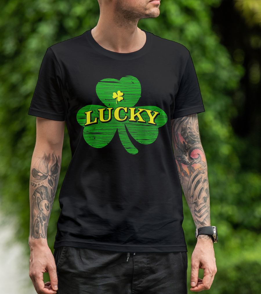 Lucky 4 Leaf Clover St. Patrick's Day Green Shamrock T-Shirt