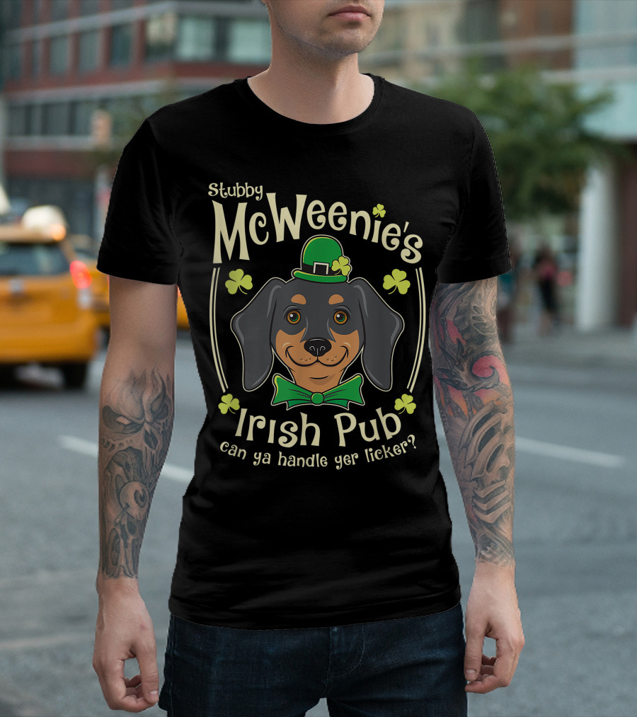 Stubby McWeenie's Irish Pub Can Ya Handle Yer Licker? T-Shirt