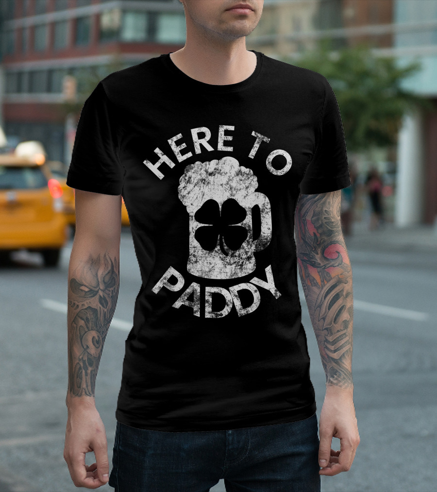 Here To Paddy St. Patrick's Day Beer Mug with Shamrock T-Shirt