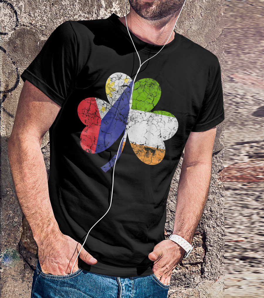 Irish Filipino Flag Shamrock T-Shirt