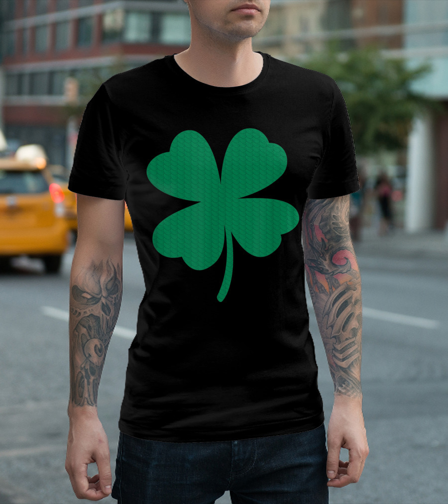 Hybrid St. Patrick's Day Irish Clover Scale T-Shirt