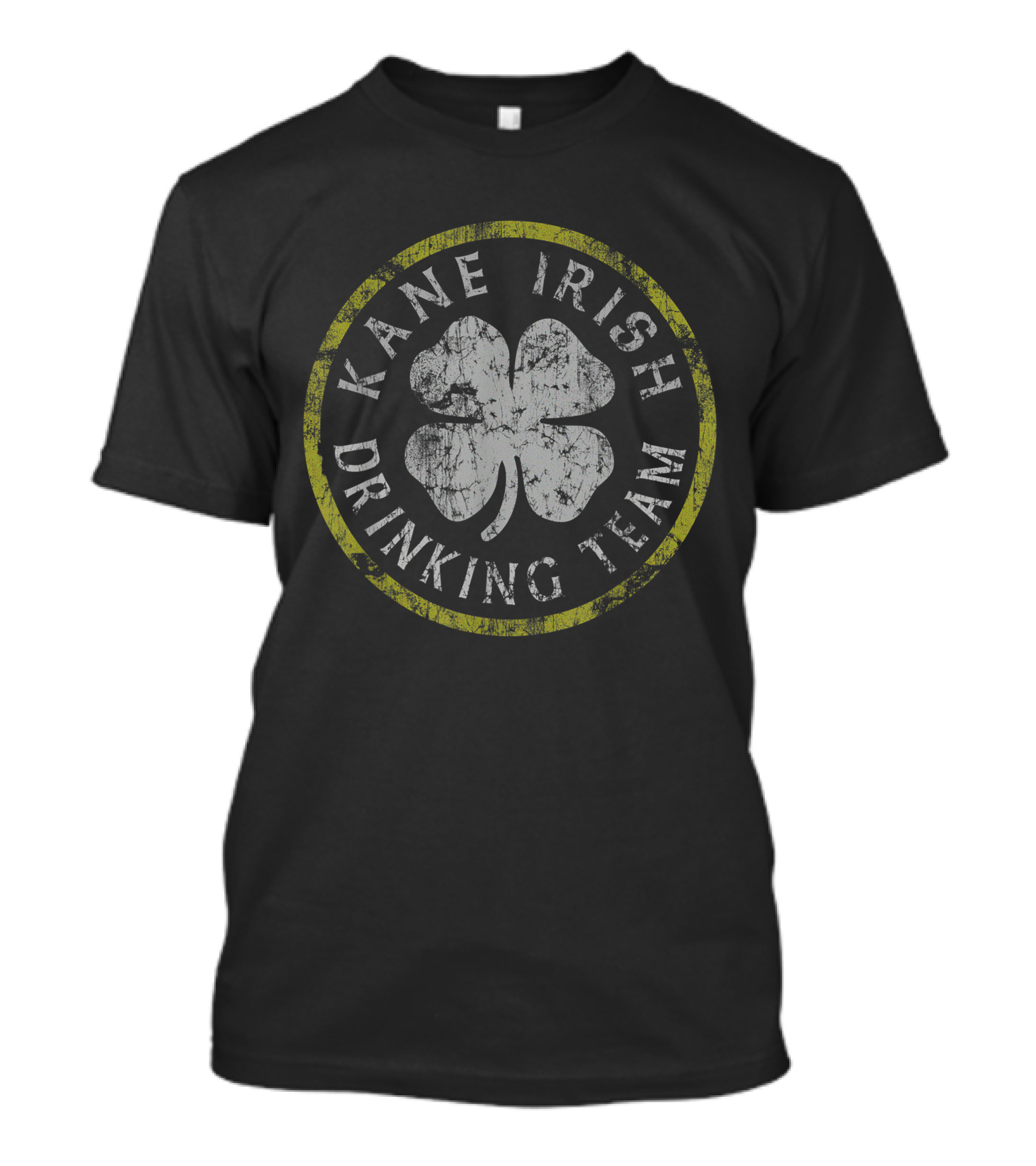 Kane Irish Drinking Team Four-Leaf Clover Emblem T-Shirt
