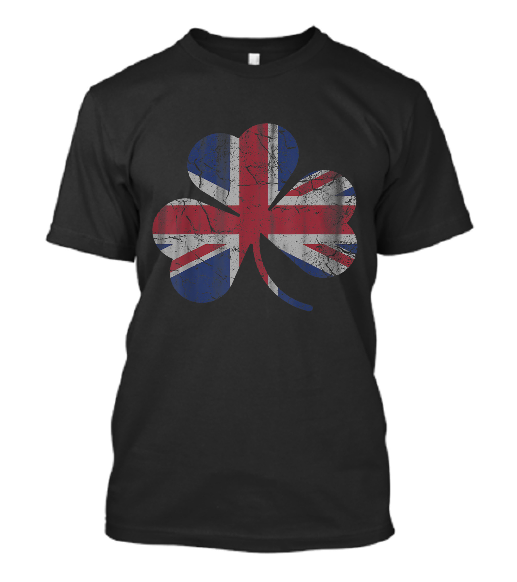 Vintage Union Jack Shamrock Irish Flag T-Shirt
