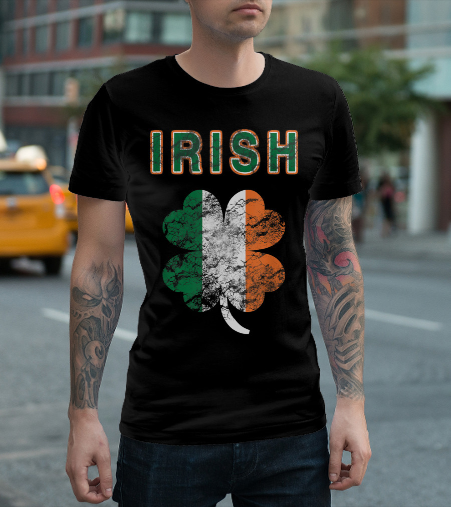 Irish Shamrock Flag T-Shirt
