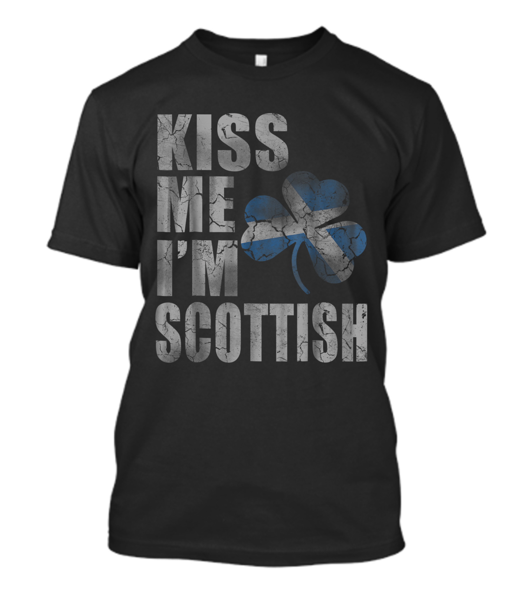 Kiss Me I'm Scottish Flag Shamrock T-Shirt
