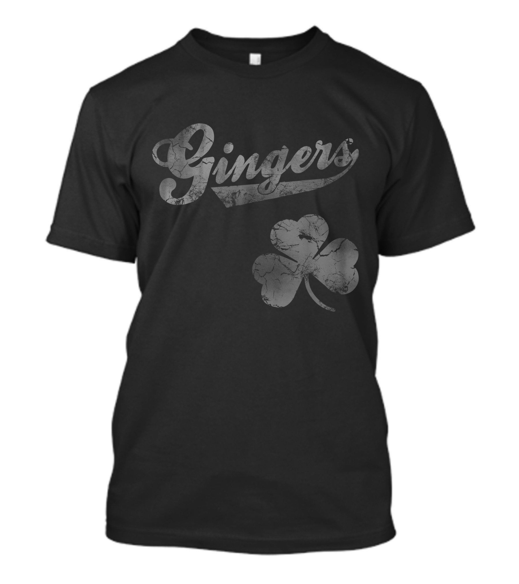 Gingers Vintage Fade Shamrock Sporty Irish T-Shirt