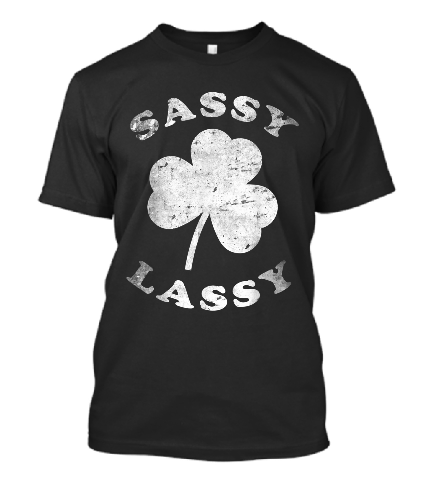 Sassy Lassy Vintage Shamrock Clover T-Shirt