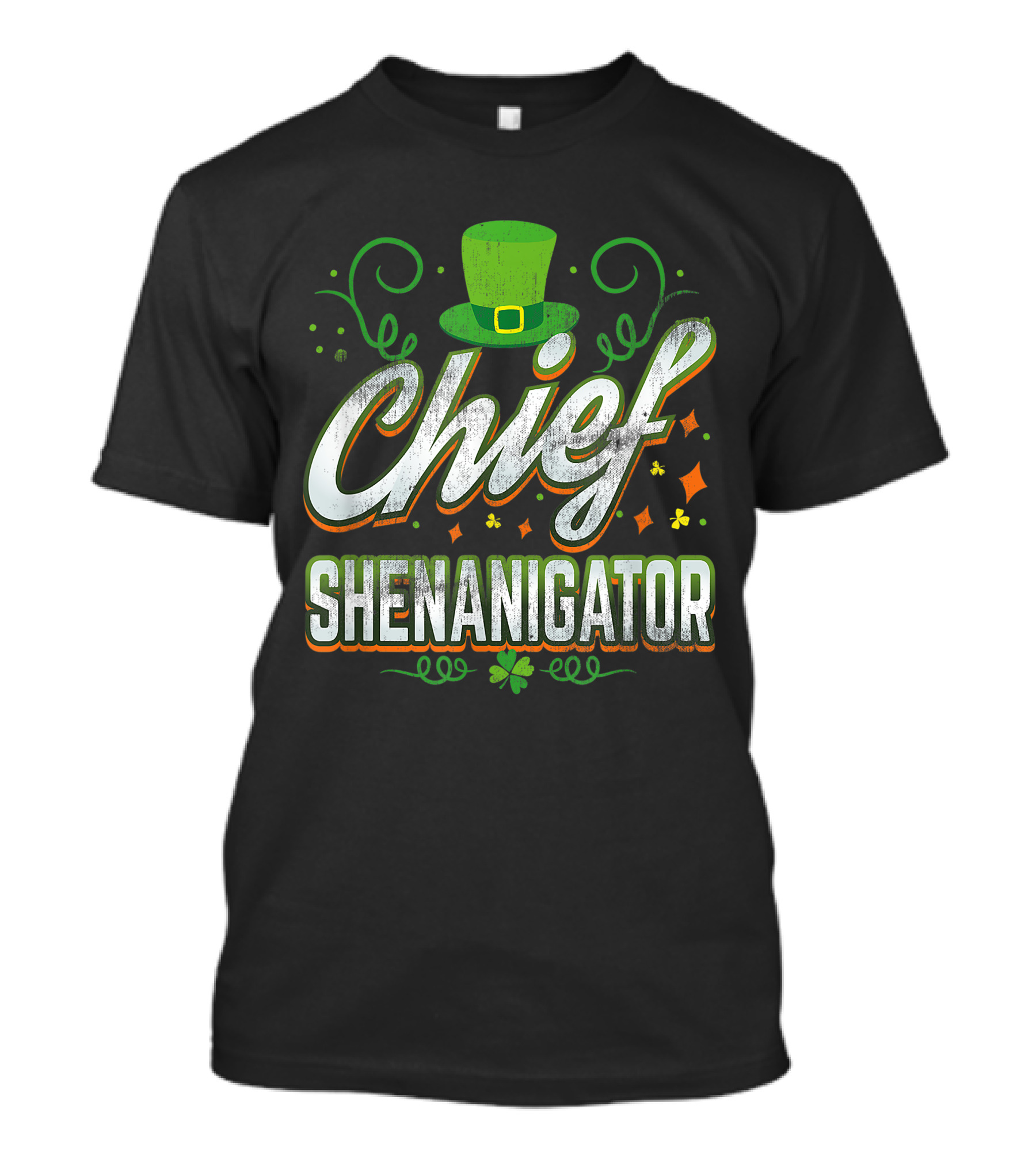 Retro Chief Shenanigator Lucky Leprechaun Hat St Patrick Day T-Shirt
