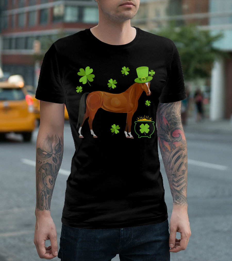 Horse Lovers Shamrock St. Patrick's Day T-Shirt