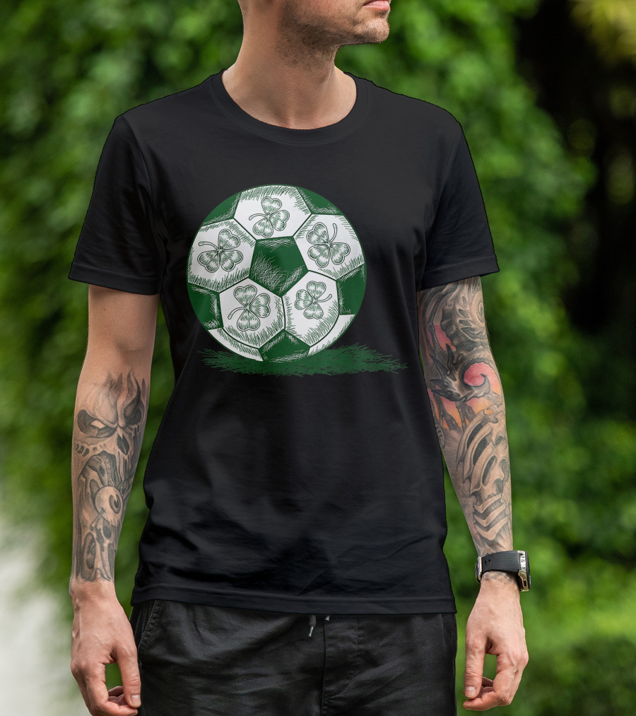 Irish Shamrock Soccer Ball St. Patrick's Day T-Shirt