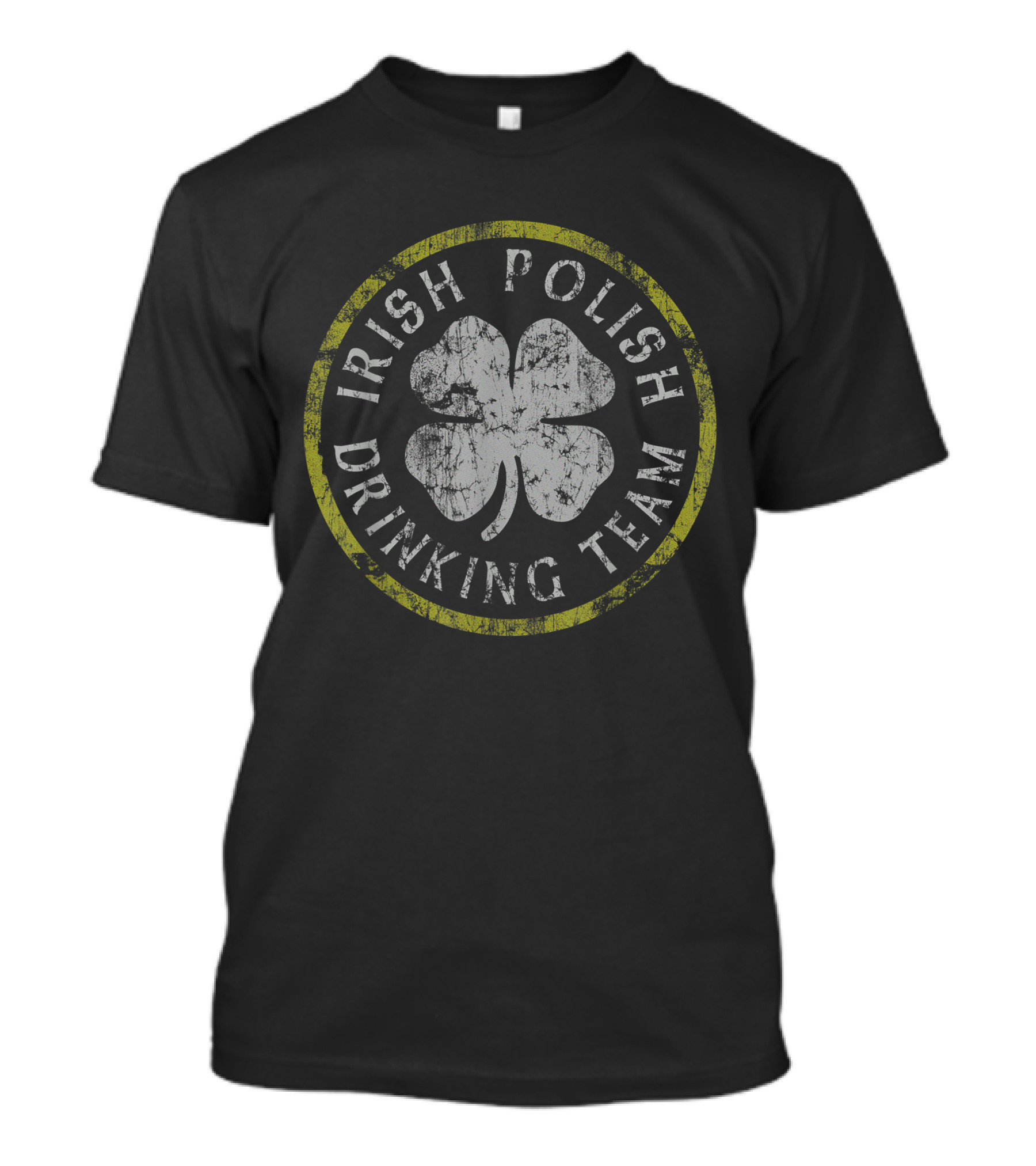 Irish Polish Drinking Team Clover Circle T-Shirt