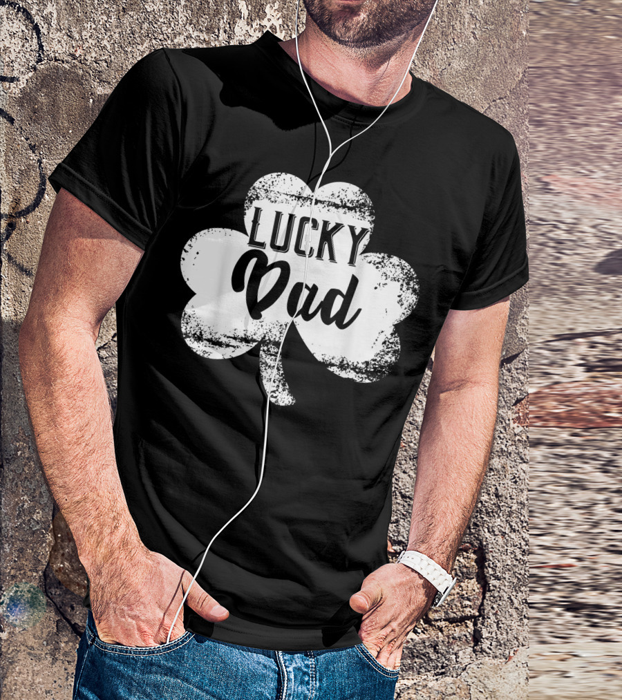Lucky Dad Shamrock St. Patrick's Day Family T-Shirt