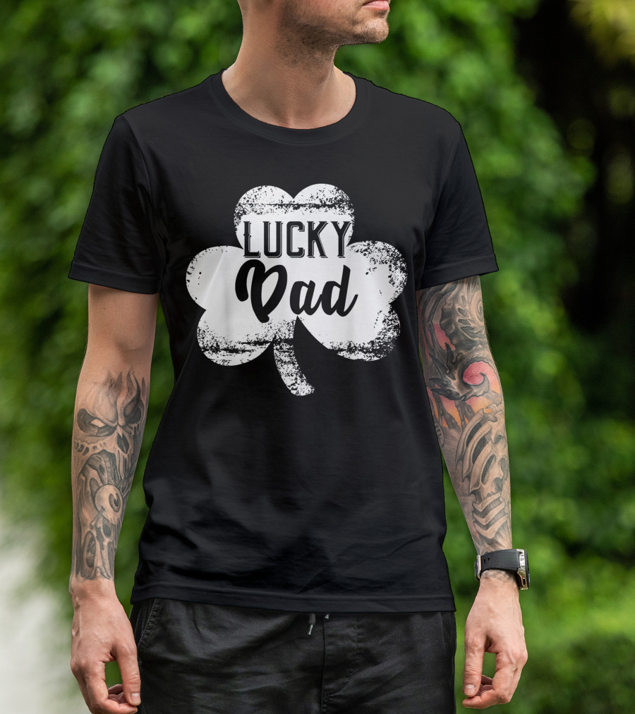 Lucky Dad Shamrock St. Patrick's Day Family T-Shirt