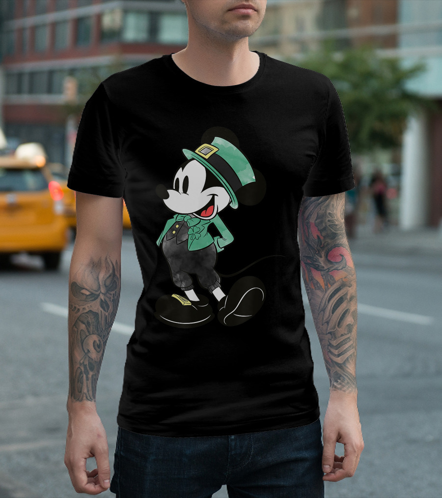 Disney Mickey Mouse in Irish Leprechaun T-Shirt