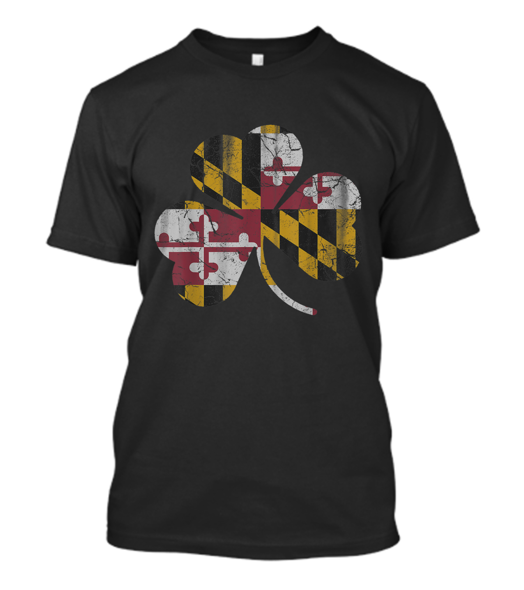 Maryland Flag Shamrock Irish Iconic T-Shirt