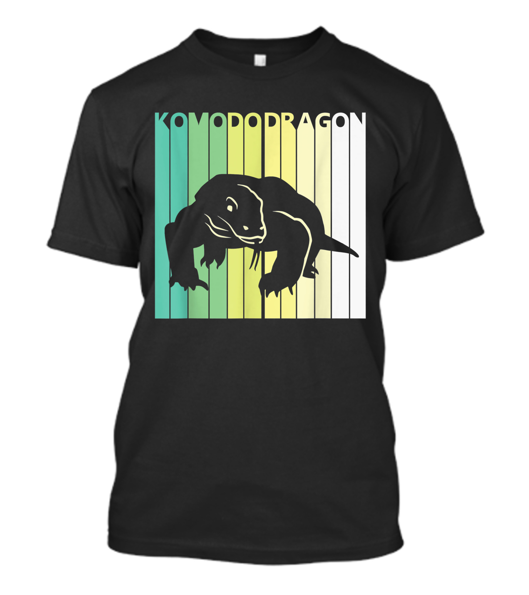 Komodo Dragon Wild Animal Stripes T-Shirt