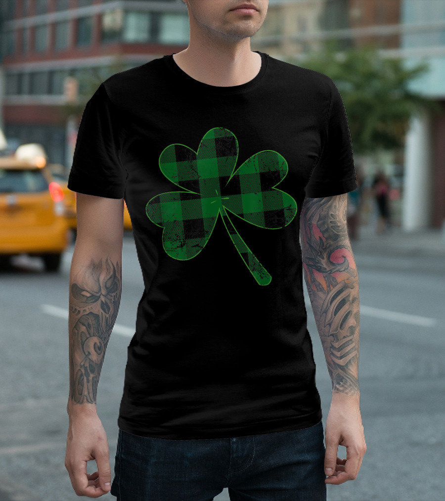 Shamrock Buffalo Plaid St. Patrick's Day T-Shirt