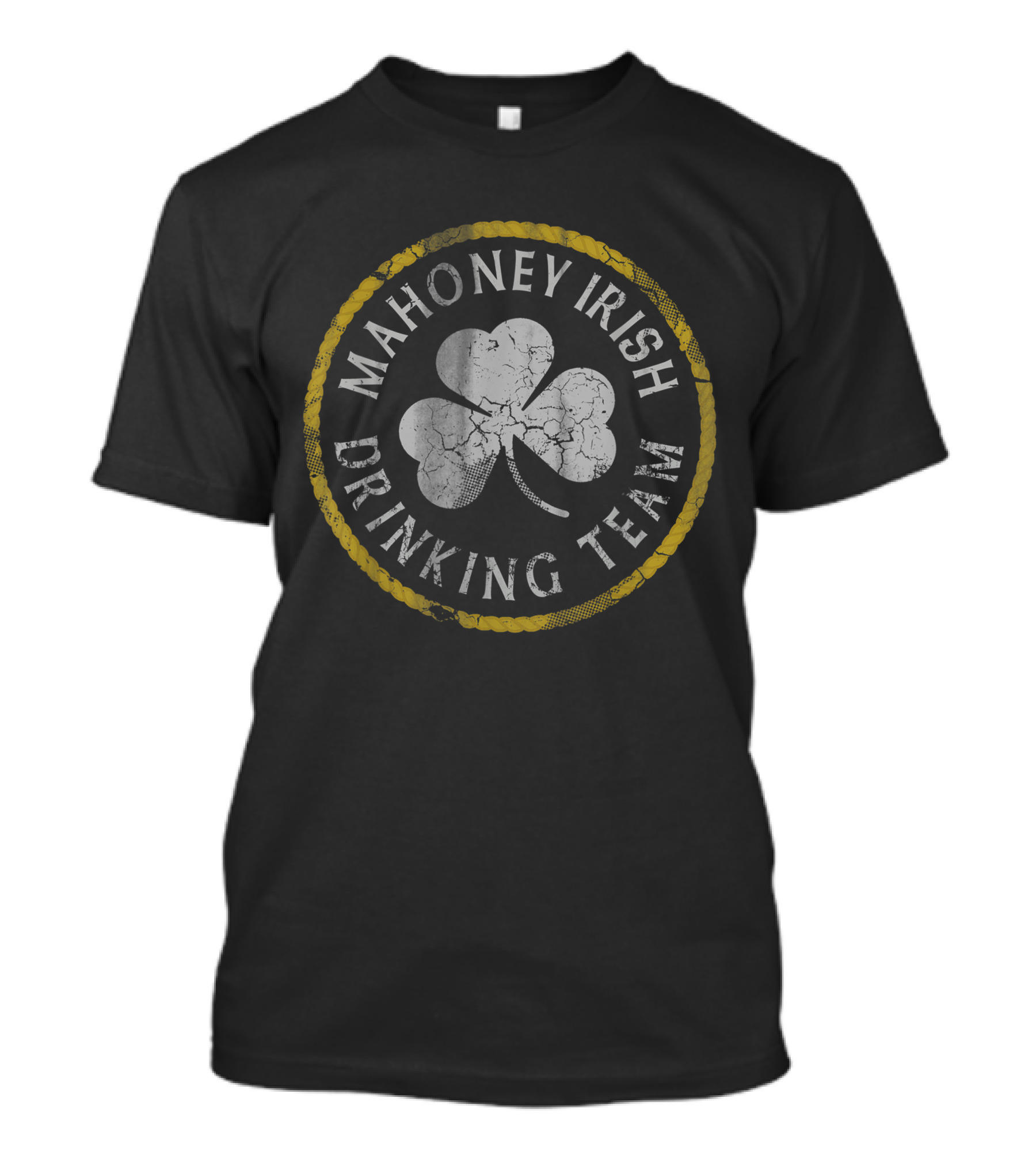 Mahoney Irish Drinking Team Shamrock Badge T-Shirt
