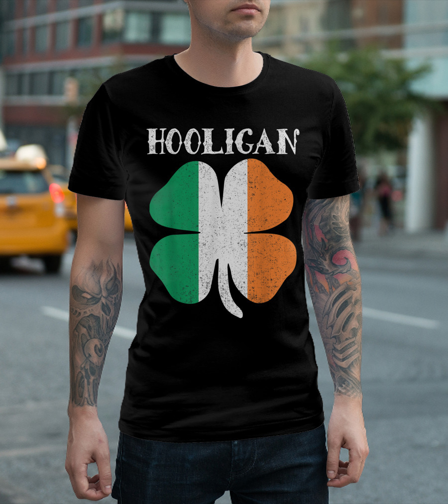 Hooligan Irish Flag Shamrock St Patrick's Day T-Shirt