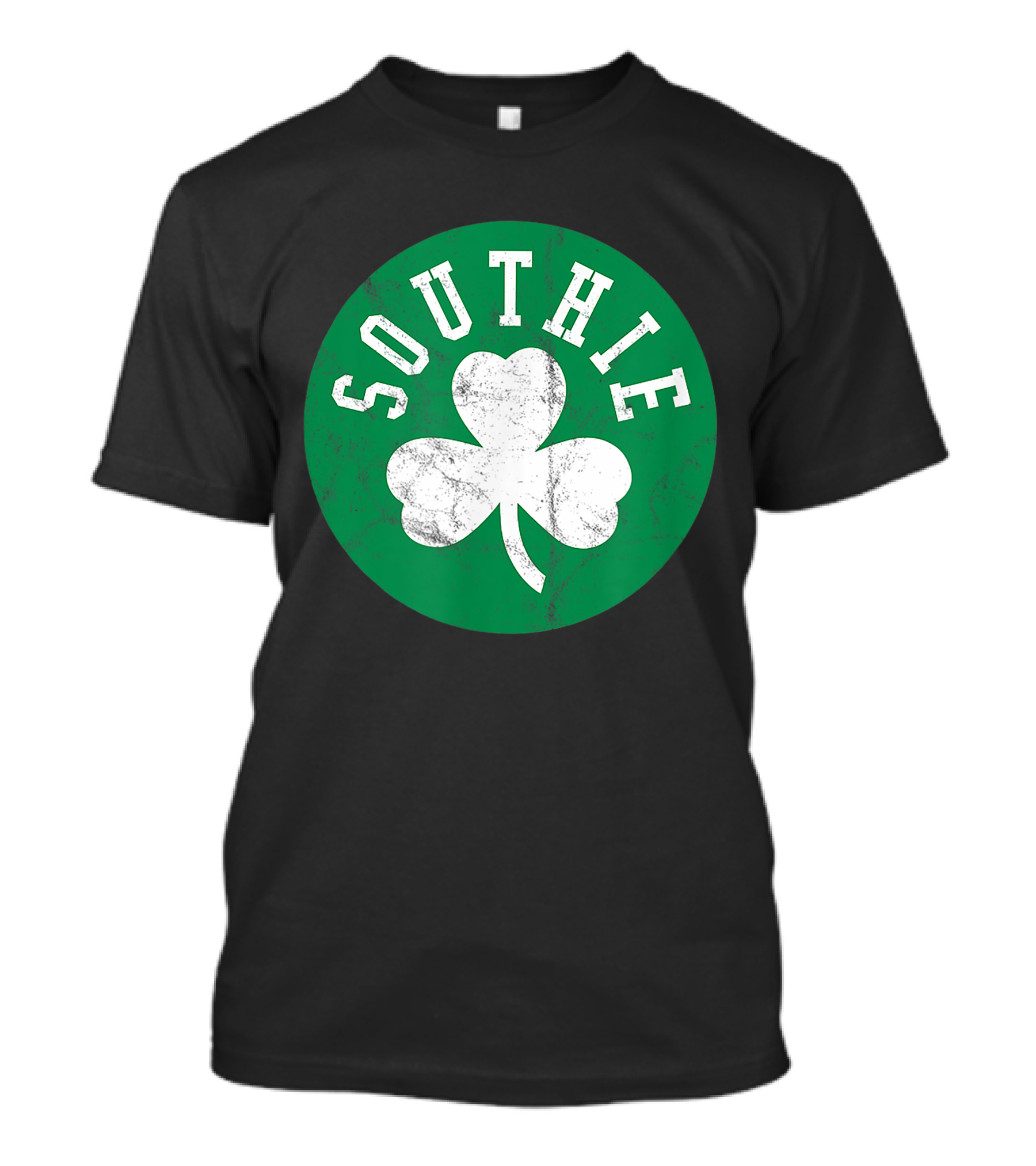 Southie Retro Look Shamrock Irish T-Shirt