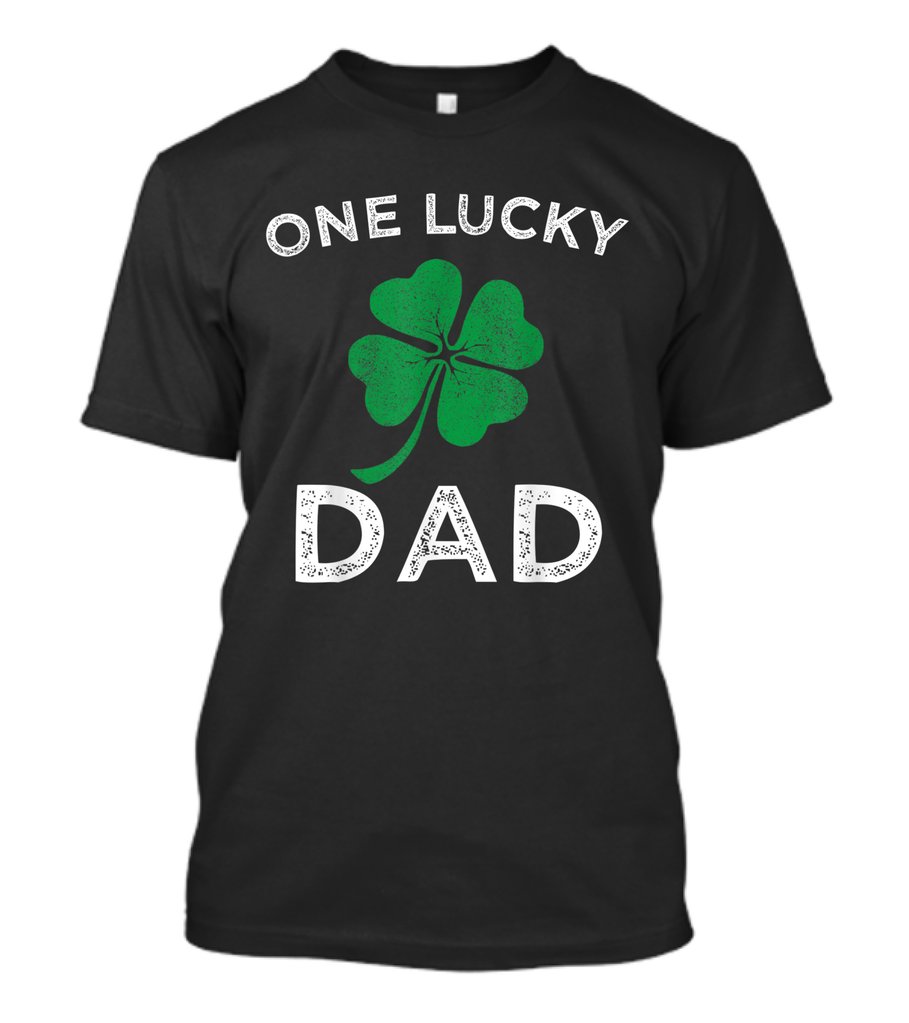 One Lucky Dad St Patricks Day Father Retro Shamrock T-Shirt