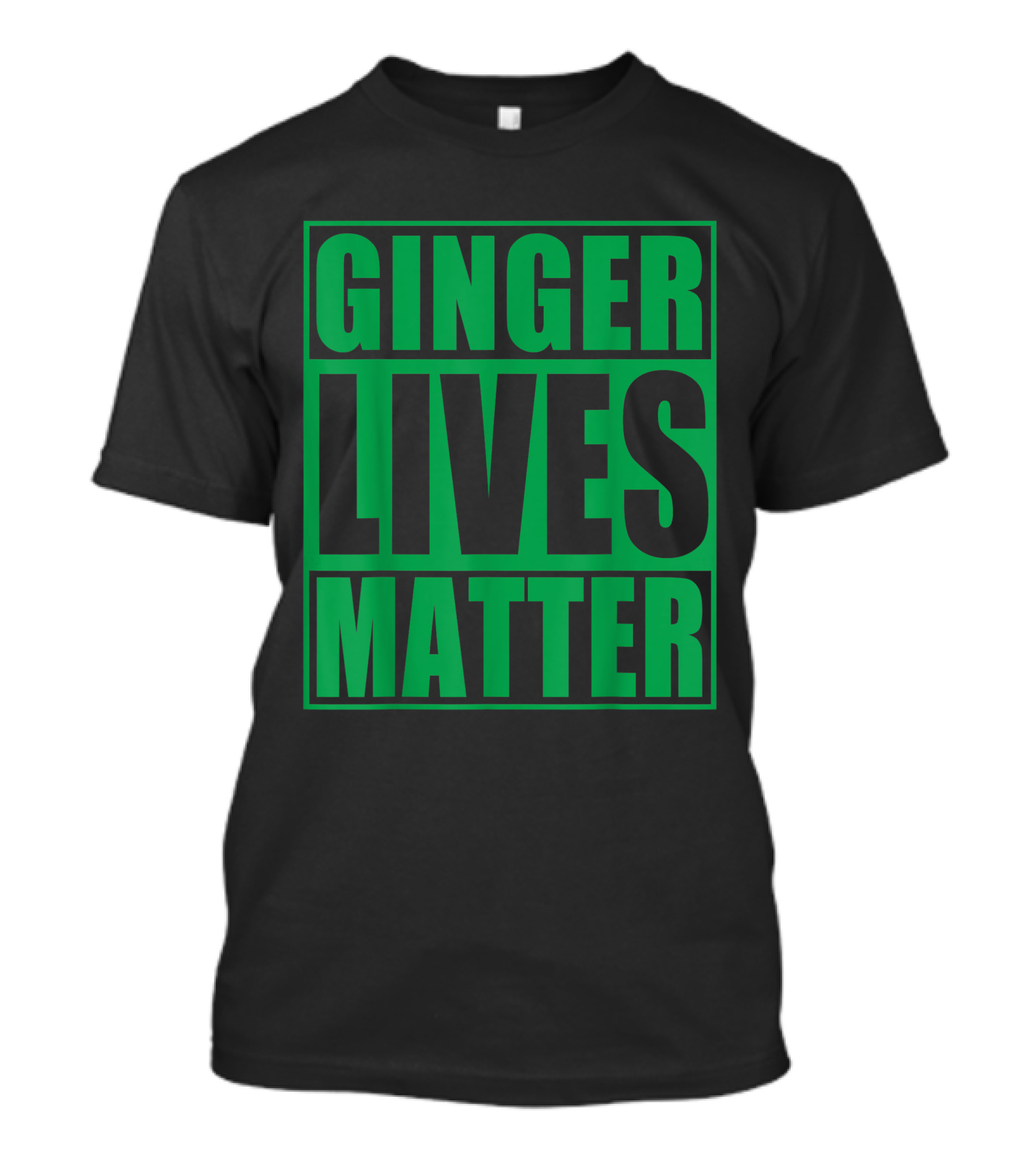 Ginger Lives Matter Irish Green Text T-Shirt