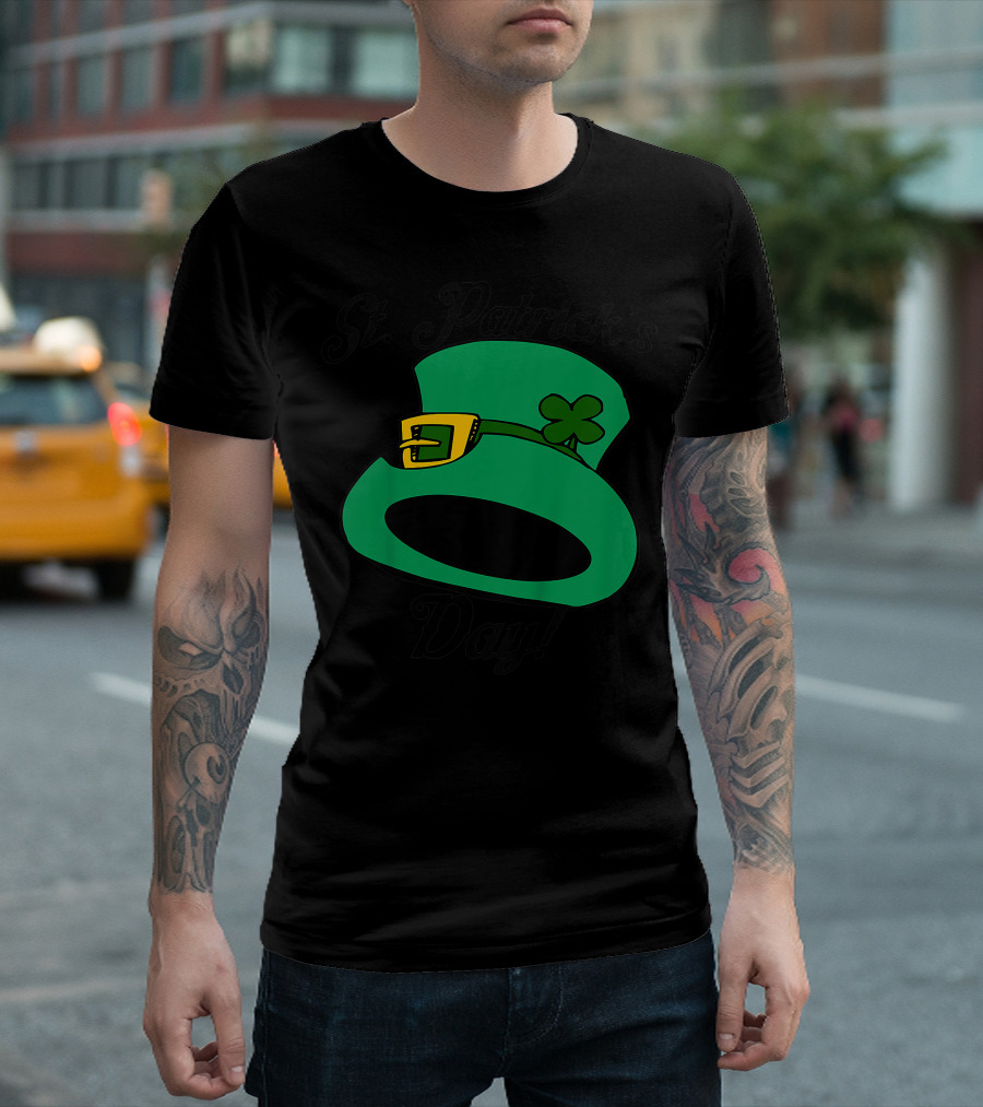 St. Patrick's Day Lucky Irish Child Hat With Clover T-Shirt
