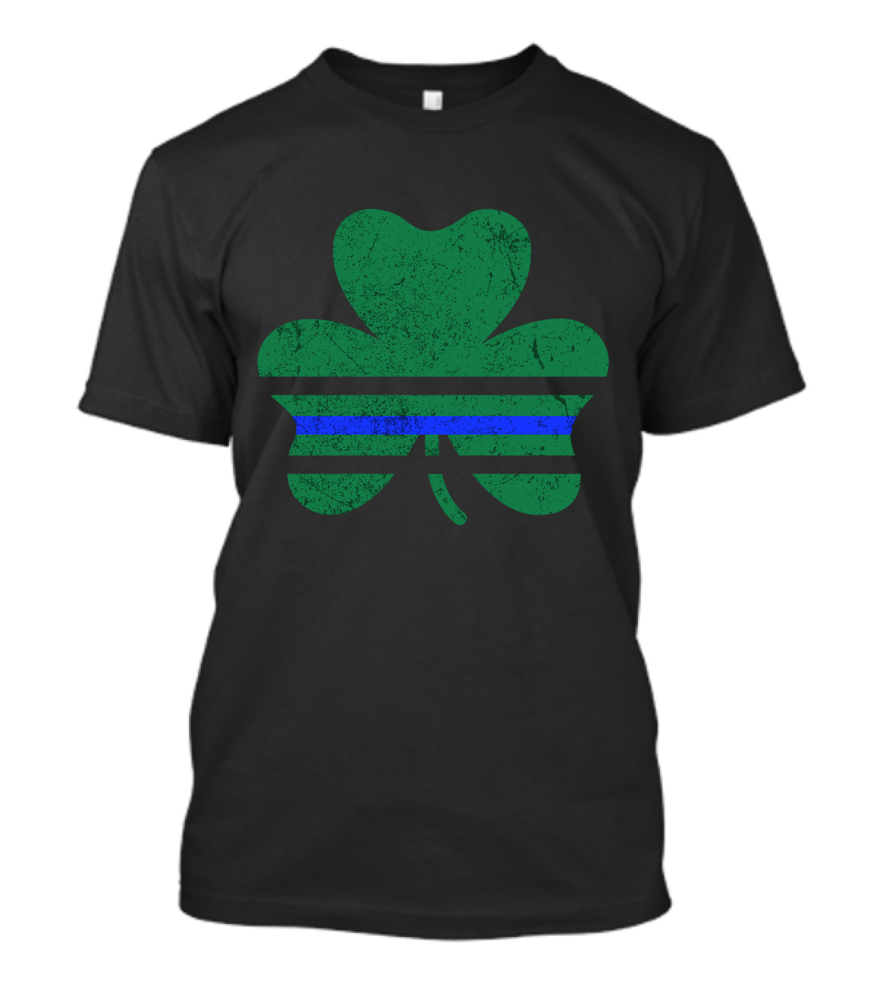 Thin Blue Line St. Patrick's Day Clover T-Shirt
