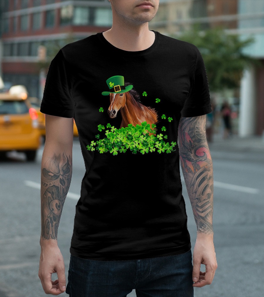 Horse With Shamrock St. Patrick's Day T-Shirt