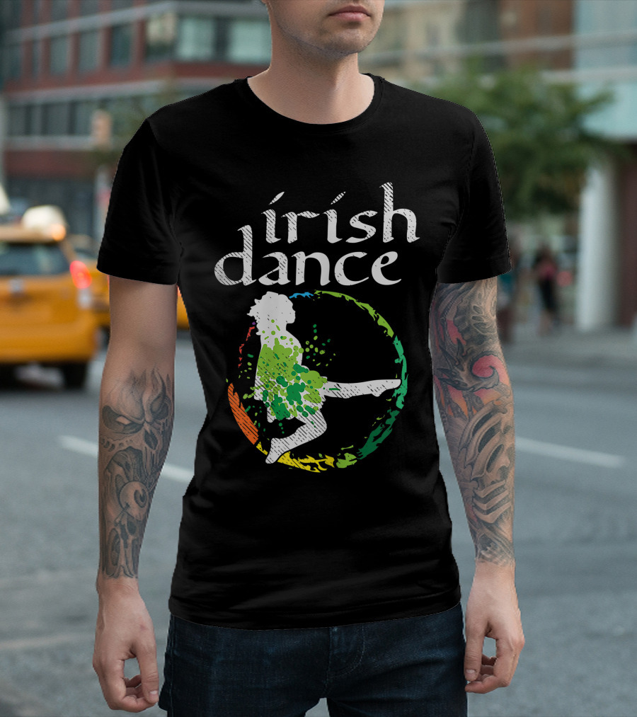 Irish Dance Ceili Dancer Girl St Patricks Day Colors T-Shirt