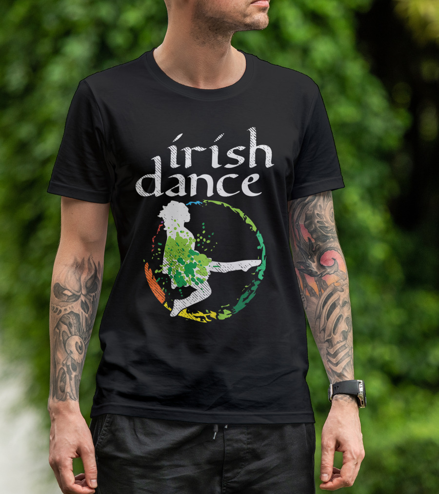Irish Dance Ceili Dancer Girl St Patricks Day Colors T-Shirt