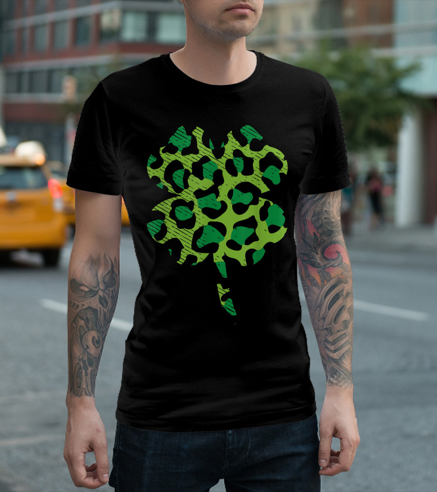 Buffalo Green Leopard Shamrock Plaid Cool T-Shirt