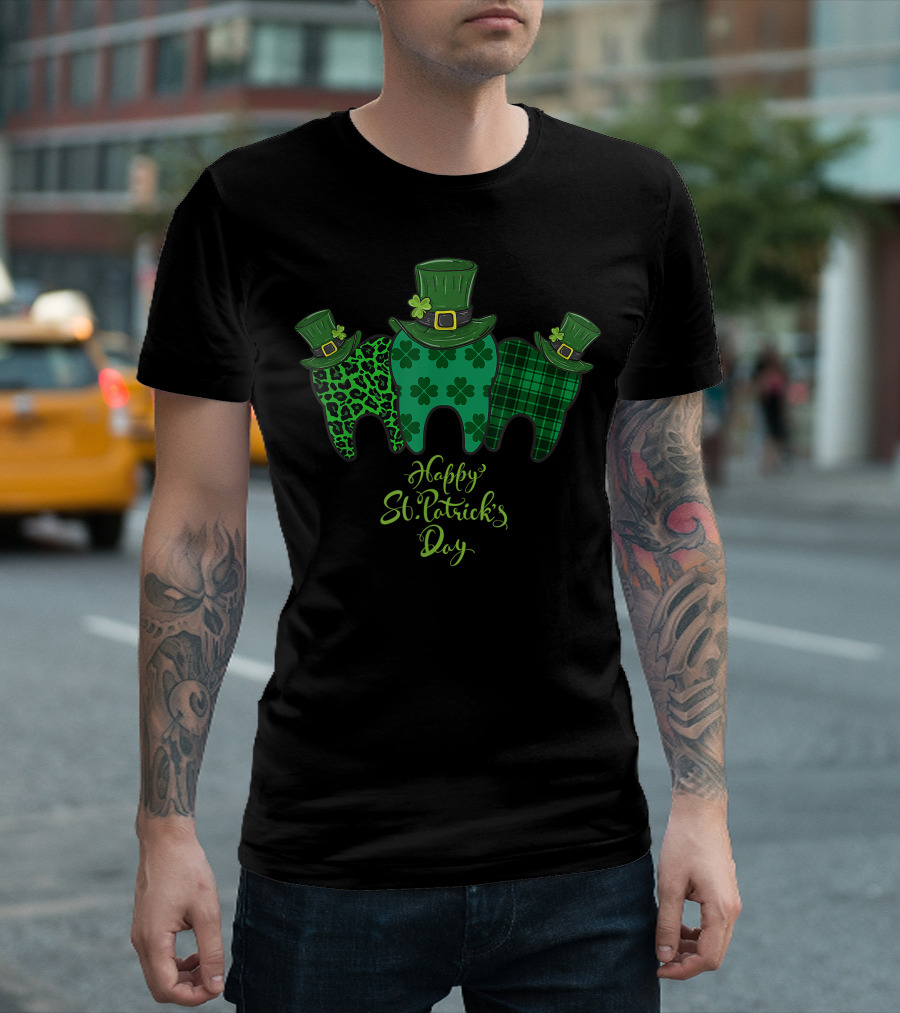 Happy St. Patrick's Day Dental Assistant Tooth Irish Funny T-Shirt