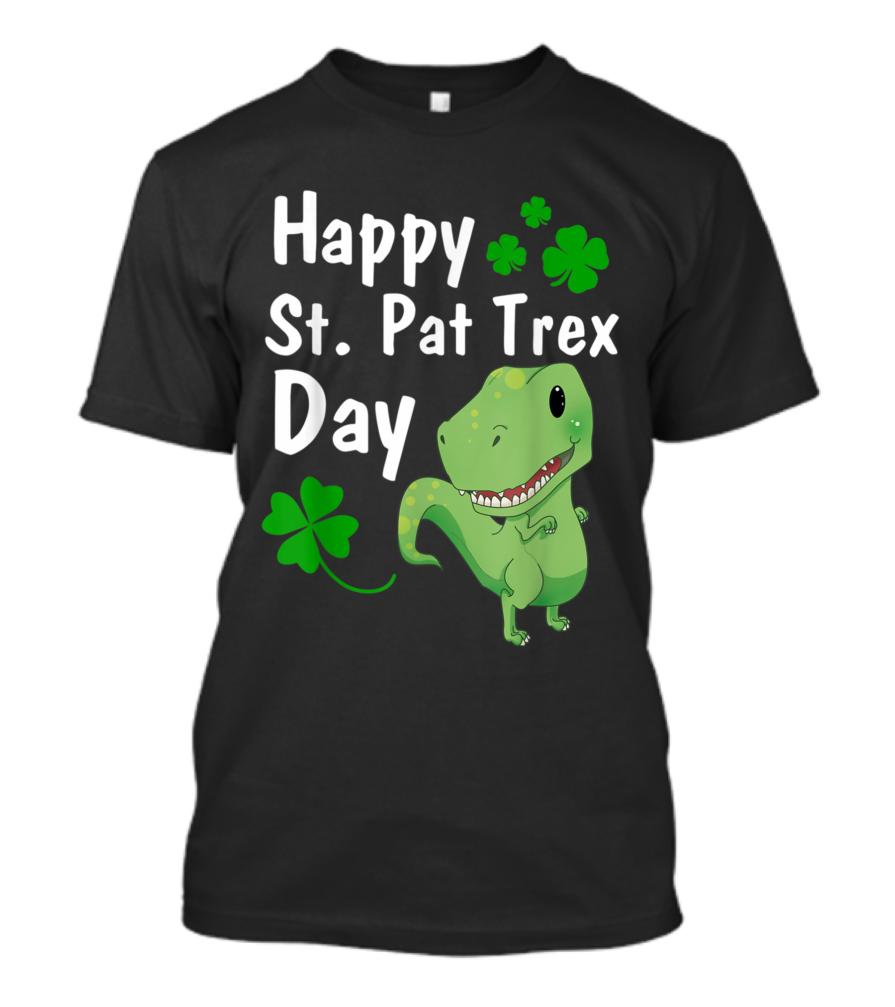 Happy St. Pat Trex Day Dinosaur With Shamrocks T-Shirt