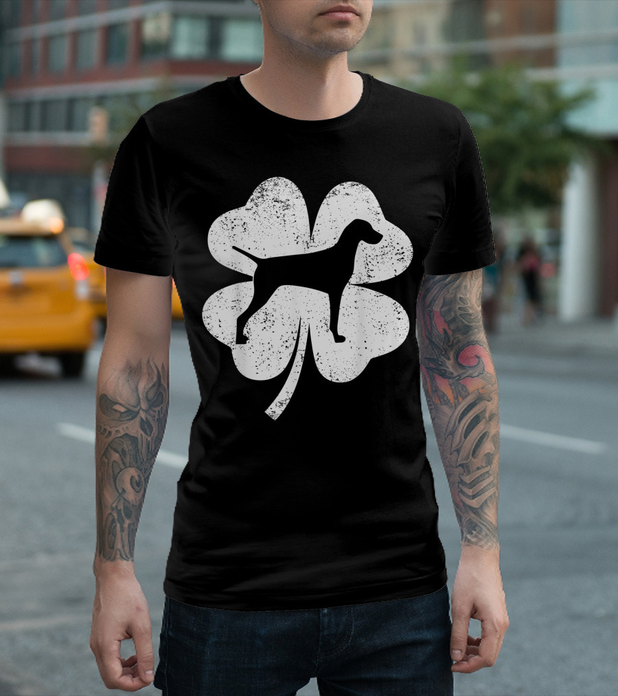 Lucky Irish Shamrock Vizsla T-Shirt