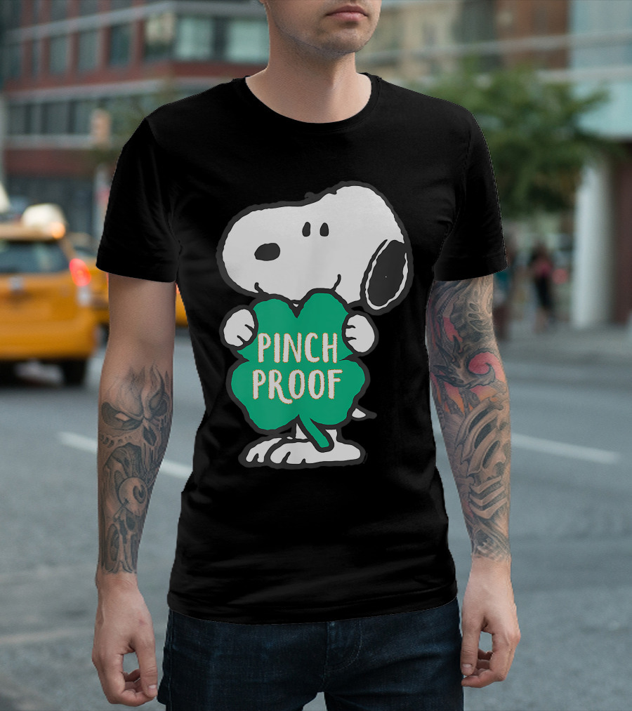 St. Patrick's Day Snoopy Pinch Proof With Shamrock T-Shirt