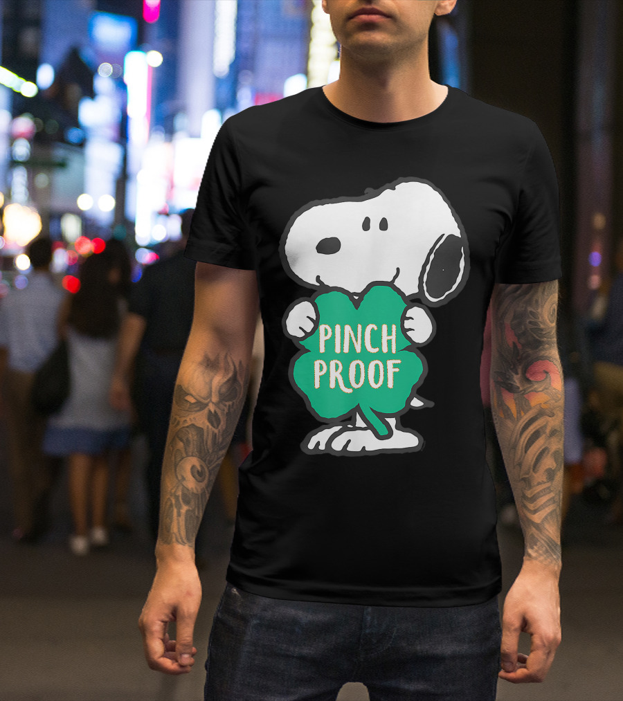 St. Patrick's Day Snoopy Pinch Proof With Shamrock T-Shirt
