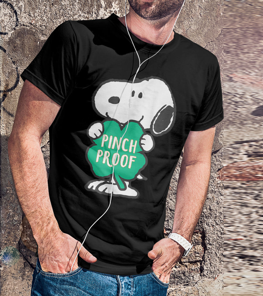 St. Patrick's Day Snoopy Pinch Proof With Shamrock T-Shirt