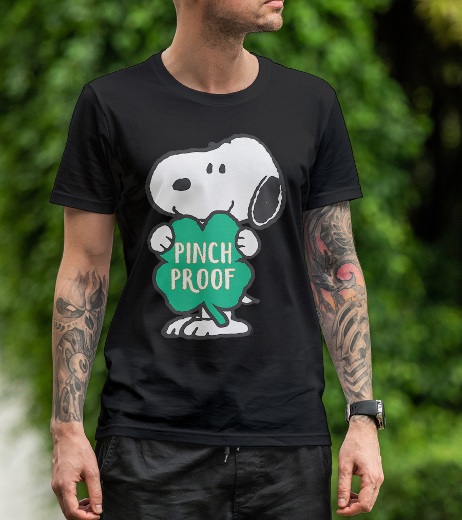 St. Patrick's Day Snoopy Pinch Proof With Shamrock T-Shirt